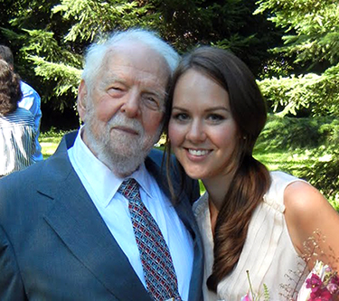 Elizabeth Barnes and her grandfather, William Franklin Barnes, 2011