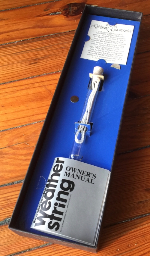 Crack open a Weather String. Don't forget to read the manual!